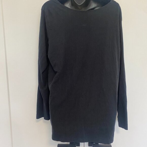 Lands Ends Black Long Sleeve‎ Tee Shirt Casual Comfy Top Plus Size 1X - Picture 5 of 5